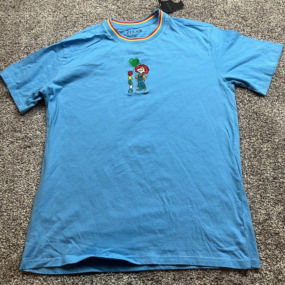 ellie shirt L Disney Pixar Up Cartoon character embroidered